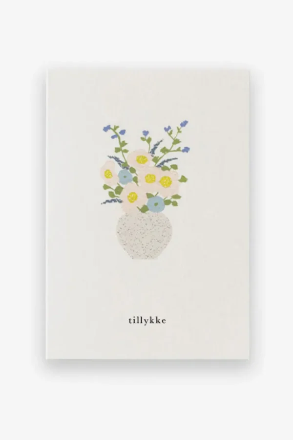 Kartotek Kort-A7 Fødselsdagsblomster-Tillykke