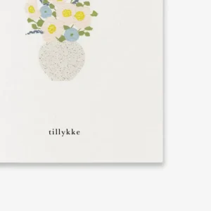 Kartotek Kort-A7 Fødselsdagsblomster-Tillykke