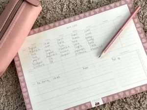 Kartotek Weekly Planner Rosa