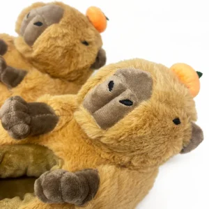 Kid's Animal Plush Non-Slip Slippers Mabel the Capybara