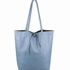 Leather Shoulder Bag Air Force Blue