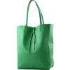 Leather Shoulder Bag Emerald Green