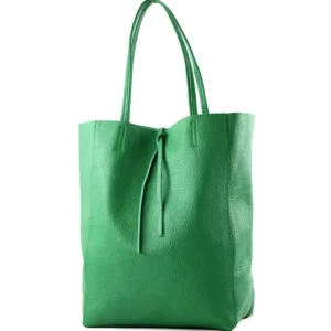Leather Shoulder Bag Emerald Green