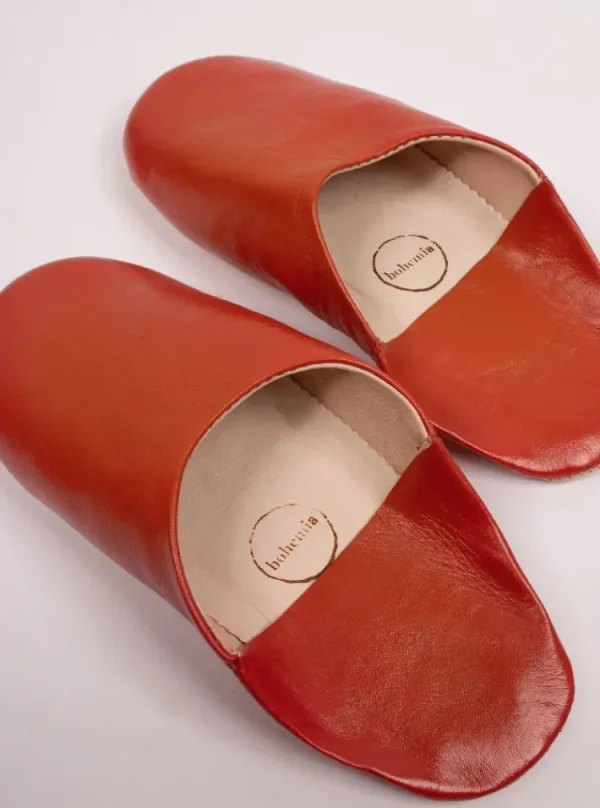 Marokkanske Babouche Tøfler Burnt Orange