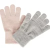 Melton 2-Pack Gloves w.Lurex Silver/Rose