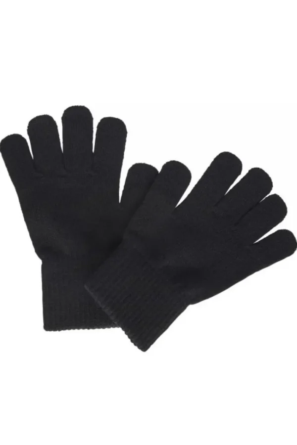 Melton 2-Pak Fingervanter Solid Black