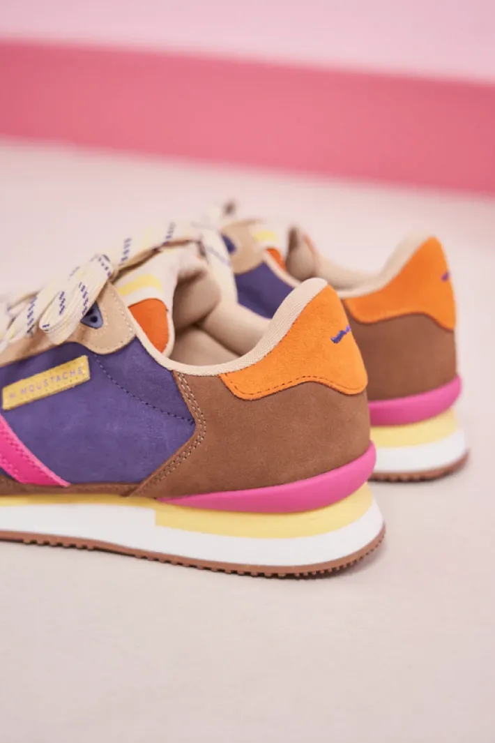 mmoustache_andr_running_s_2-1.webp M.MOUSTACHE André Running Sneakers Suede Et Mesh Taupe Ecru