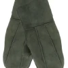 No Waste Sheepskin Gloves Green