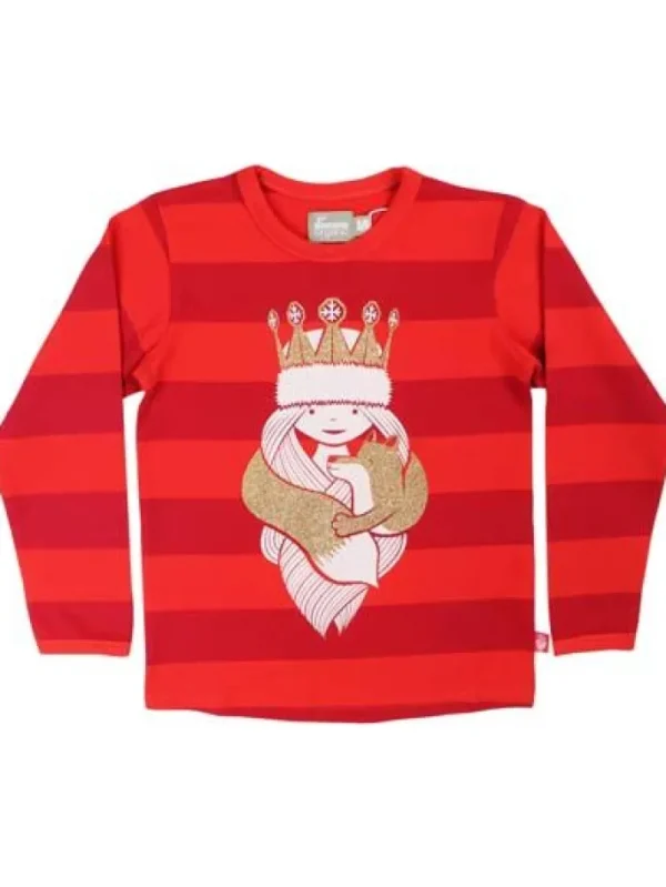 ORGANIC - Danemist Blouse Xmas Red/Burnt Red SNEPRINSESSE