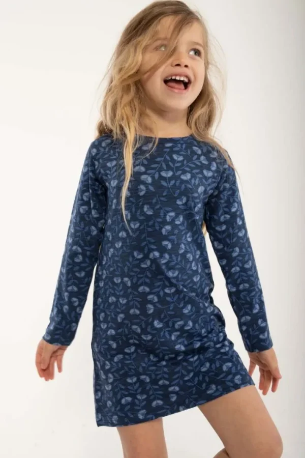 ORGANIC - Danetulip Nightgown Marine/Cold Blue FLEURIE