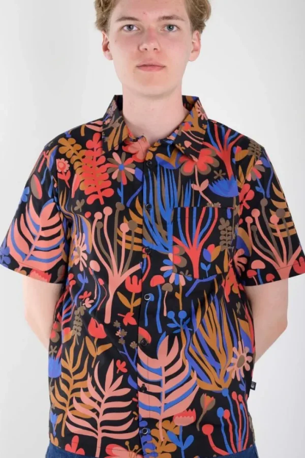 ORGANIC - Tikifar Shirt Black WALKABOUT