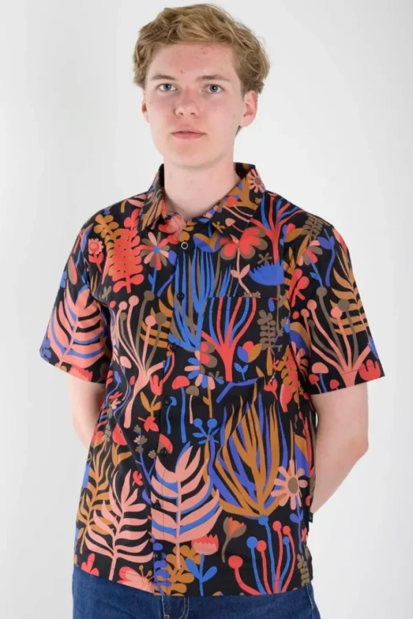 ORGANIC - Tikifar Shirt Black WALKABOUT