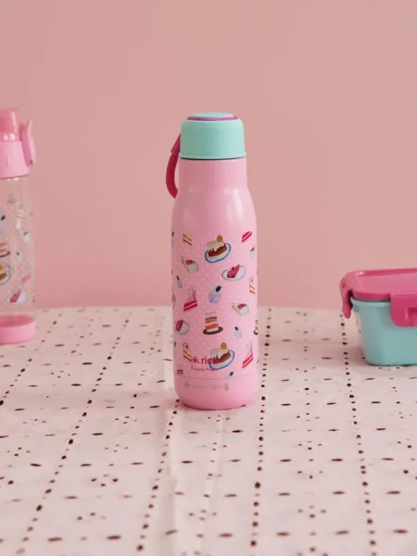Rice Drikkedunk Rustfri Stål Pink Sweet Cake