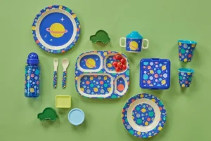 Rice Lille Madkasse Blue Galaxy Print