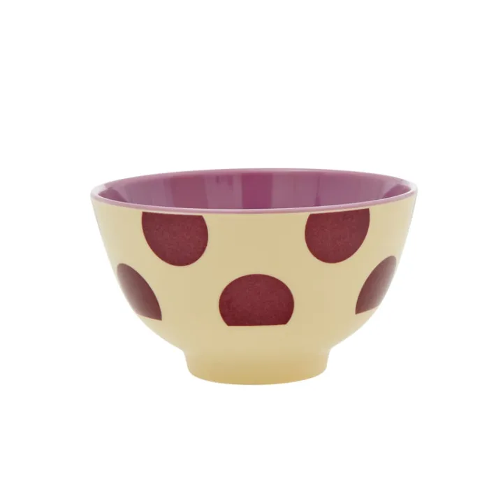 rice_lille_skl_cream_purp_0.webp Rice Lille Skål Cream Purple Dots Print