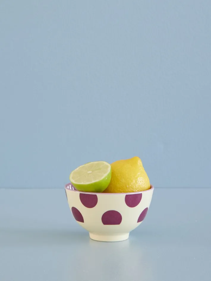 rice_lille_skl_cream_purp_2.webp Rice Lille Skål Cream Purple Dots Print