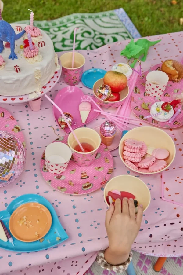 Rice Rund Frokosttallerken Pink Sweet Cake