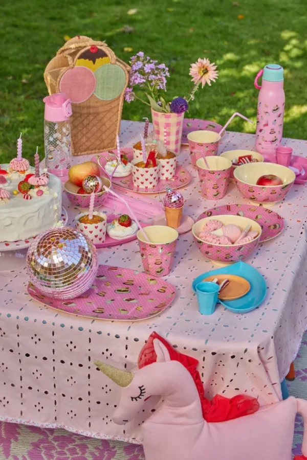 Rice Stor Rektangulær Børnetallerken Pink Sweet Cake