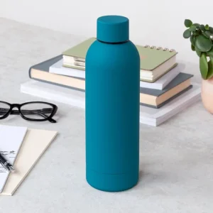 RL Rubber coated steel bottle Petrol blue