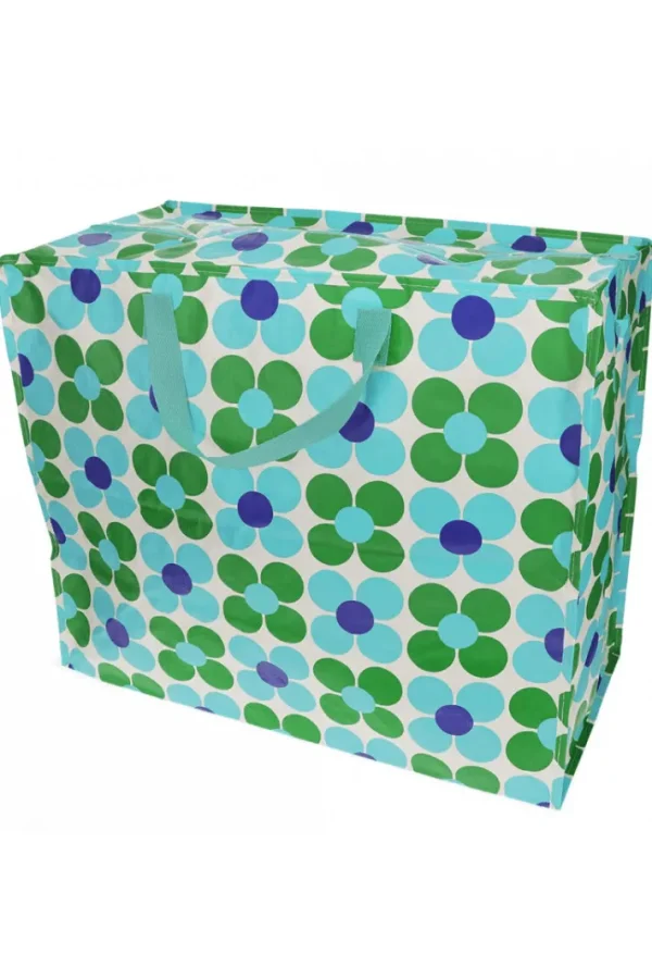 RL Storage Bag Jumbo Blue and Green Daisy