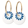Scherning Bloom Øreringe Stor Ultramarine