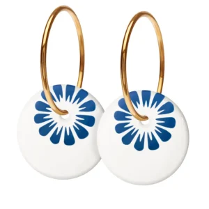 Scherning Bloom Øreringe Stor Ultramarine