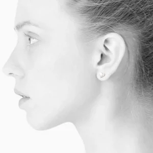 Scherning Tiny Heart Ørestikker Sølvfarvet