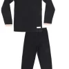 SNORK LS Lounge Pyjamas Black Melange