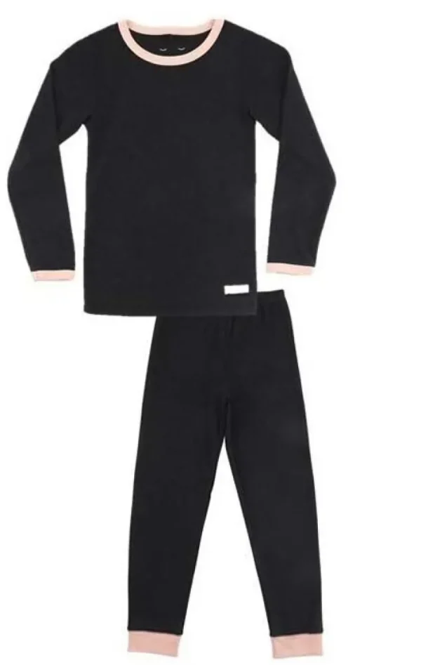 SNORK LS Lounge Pyjamas Black Melange