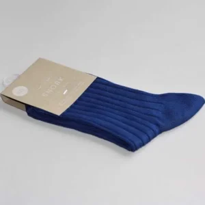 SNORK Organic Rib Socks Blue