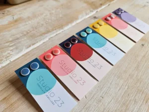 Studio 23 Circle Stud Earring Pair Orange