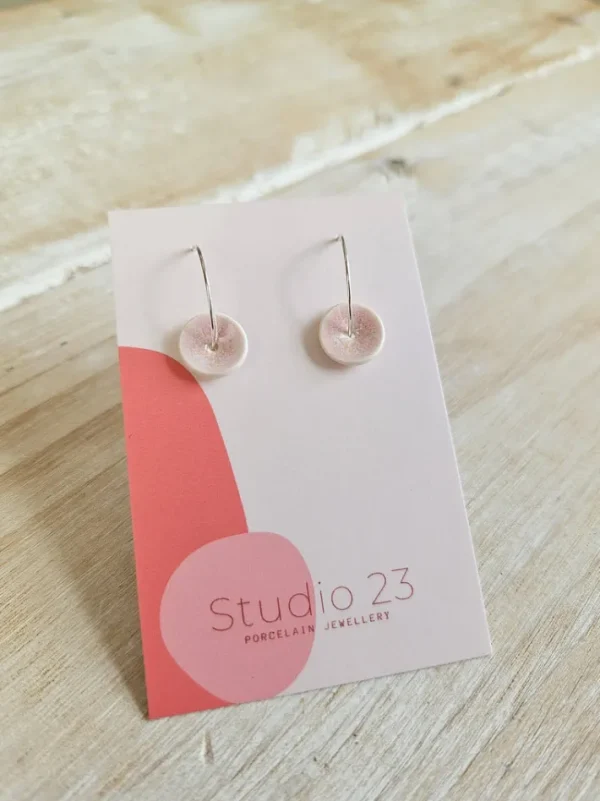 Studio 23 Curved Drop Earring Pair Blush Pink