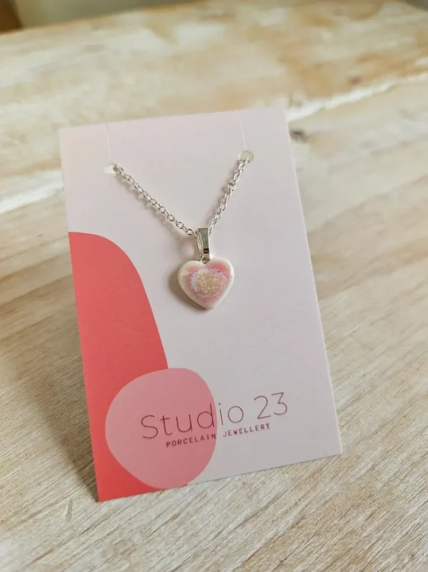 Studio 23 Heart Pendant Blush Pink