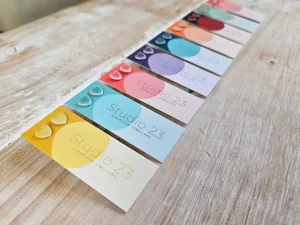 Studio 23 Heart Stud Earring Pair Burgundy/Navy