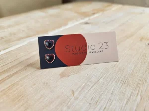 Studio 23 Heart Stud Earring Pair Red