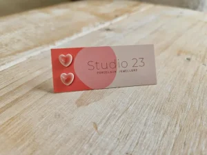Studio 23 Heart Stud Earring Pair Lemon