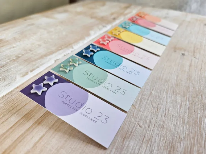 studio__star_stud_earring_1-8.webp Studio 23 Star Stud Earring Pair Raspberry