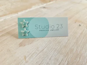 Studio 23 Star Stud Earring Pair Burgundy/Navy