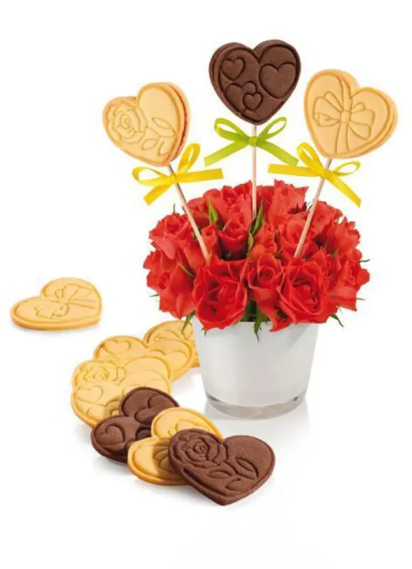 Tescoma Cookie Cutter with Stamp 3 PCS Hearts