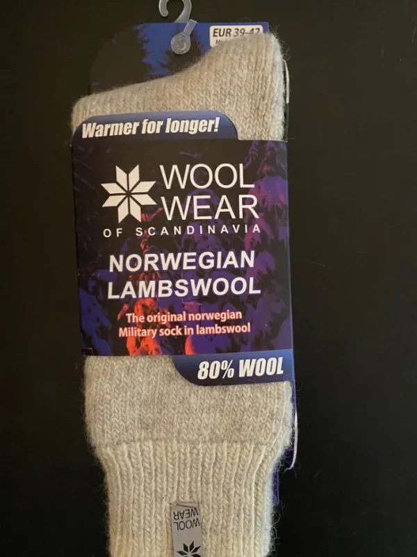 WOOLWEAR Ragsok Norsk Lammeuld Grey nr.40
